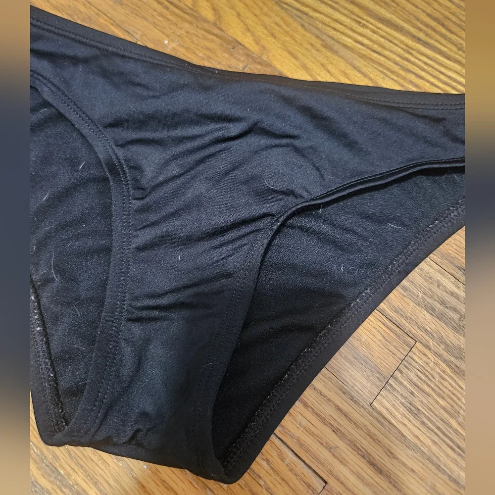 Kona Sol Black Bikini Bottom with Side Ties Size Small - Picture 5 of 10